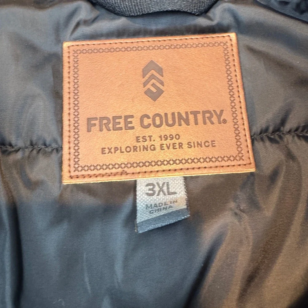Free Country 3XL Shirt Jacket Mens Red Black Plaid Quilted Lined Snap Shacket